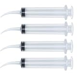 Watts - 4 Large Syringe Oral Irrigators with Tapered Deep Reach Tips for Crowns, Bridges, Oral Pockets and More