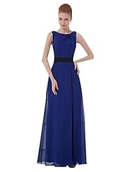 A-line Sleeveless Chiffon Natural   Waistline Lace Scoop Neck Floor Length Bridesmaid Dress  With a Sash 