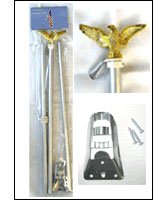 Home 6' Flagpole Aluminum with Eagle Top