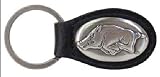 Black Leather Emblem Key Chain - Collegiate Series