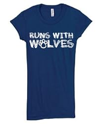 Runs With Wolves Juniors Slim Fit Midnight Blue T-shirt