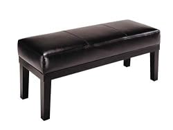 Dark Brown Leatherette Bench
