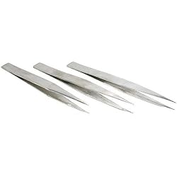 3 AA Watchmakers Tweezers Stainless Steel Anti Magnetic