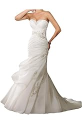 Plus Size Organza Pleated Sweetheart  Dress