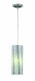 Lite Source LS-19431 Lola Ceiling Lamp, Polished Steel with 3-D Printed Circle Vinyl Shade