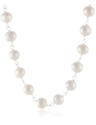 Sterling Silver 10.0-10.5mm Potato Freshwater Cultured Pearl Endless Necklace, 30"