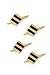 Solid 14K Gold lined with Onyx Stud Set (4)