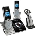 2-Handset Cordless Phone w/Headset
