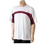 balle de Match Stomp Tennis Crew Shirt - White/Burgundy - M05004-WBG
