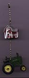 JOHN DEERE TRACTOR AND RED BARN CEILING LIGHT, FAN PULL