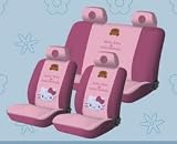 New Hello Kitty Universal Car Seat Cover - 10pcs Full Set..pink -With Free Gift of Non-slip Dash Grip Pad Mat