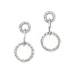 14k White Gold & Diamond Circle Post Earrings (0.34ctw)