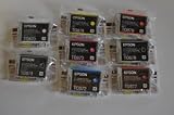 8 genuine Epson Hi-Definition ink cartridge set for epson Stylus R1900 R-1900 photo inkjet printer. 8 original individual UltraChromeTM Hi-Gloss® 2 ink-jet cartridges included: T0871/T087120 Photo Black, T0872/T087220 Cyan, T0873/T087320 Magenta, T0874/T087420 Yellow, T0877/T087720 Red, T0878/T087820 Matte Black, T0879/T087920 Orange, T0870/T087020 Gloss Optimizer listed by Photosharp