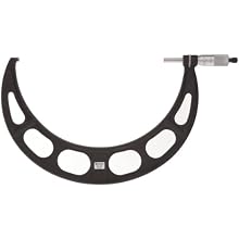 Starrett 436 Series Outside Micrometer, Ratchet Stop, Lock Nut, Carbide Faces, Inch
