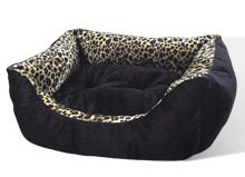 New small leopard print pet cat or dog bed kitty cats