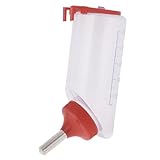 Pet Puppy Dog Hanging Fountain Bottle Water Feeder Red 500ml