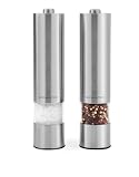 Wolfgang Puck Stainless Steel Electric Salt & Pepper Mill Set