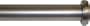 House Parts 24"-48" Platinum End Cap Window Treatment Rod Set