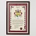 Personalized Family History Print with Crest