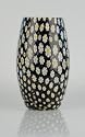 Italy Famous Murano Hand Made Glass Art - Classic Black Widow Honey Bee Pattern Vase