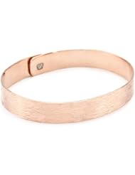 Stella Flame "Nova Roma" Silver Bangle Bracelet with 14k Pink Gold-Micron Plating
