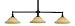 Z-Lite 110BRZ-GM12 49-Inch 3-Light Billiard / Island Fixture with Golden Glass Shades