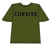 Cursive - Army Stencil Fitted T-shirt