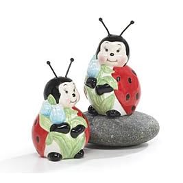 Buy Adorable Ladybug Salt And Pepper Shakers For Kitchen Decor Great Gift Item by Burton & Burton