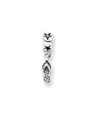 Flip Flop Charm in Silver for 3mm Charm Bracelets