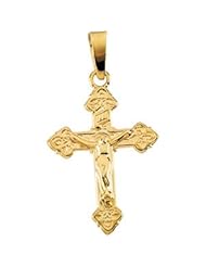 14K Yellow Gold ChildrenS Crucifix Pendant by US Gems