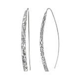 Earrings:Sterling Silver Hammered Dagger Earrings