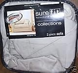 Sure Fit Twill Supreme Flax (Light Tan) 2 Piece Sofa Slipcover
