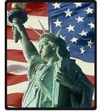 Nice USA Flag Fleece Throw Blanket - Blanket 50" x 60" (Medium)
