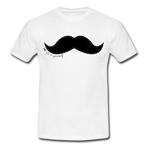 Cute Monstr, Moustache, Männer T-Shirt klassisch