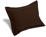 Pinzon 160-Gram Solid Flannel Standard Sham, Chocolate
