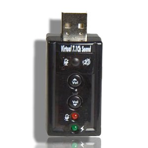 Syba USB2.0 7.1CH Sound Adapter Add Stereo Output Mono Input Led
