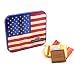 Ghirardelli Chocolate Flag Postcard Gift Tin with Squares Chocolates