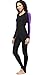 Phantom Aquatics Snorkeling Swim Lycra Skin Full Suit Wetsuit, Black/Twilight, Medium