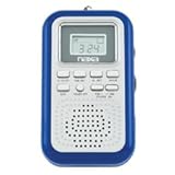 Naxa NR-716 Blue AM/FM Portable Mini Alarm Clock Radio w/Earphones
