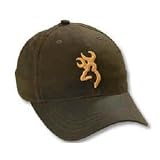 DURA-WAX CAP W/3-D BUCKMARK, BROWN