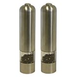 iTouchless Automatic Pepper Mills/Salt Grinders Set- Stainless Steel