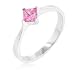 925 Sterling Silver Petite Solitaire Engagement Ring with Pink Cubic Zirconia 925 Sterling Silver Petite Solitaire Engagement Ring with Pink Cubic Zirconia