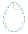 Necklace Cord For Pendants - D24 - Double Strand Coated Cotton ~ Blue