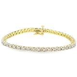 1 Carat Diamond 14K Straight Line Link Bracelet (1ctw, H-I, I1-I2)
