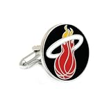 Silver Finish Miami Heat Cufflinks