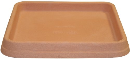 ProHome 34026 Pflanzk&uuml;bel-Untersetzer Giardino, quadro 36 x 36 cm, Kunststoff, Farbe: terrakotta