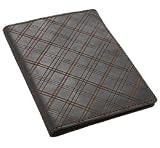 Passport Carrier - Plaid - Brown Pull-Up