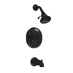 American Standard T028.502.068 Dazzle Bath/Shower Trim Kit with Showerhead, Flange, Arm, Slip On Diverter Tub Spout, Blackened Bronze