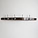 Banded Wine Barrel Coatrack with 4 Classic Brass Hooks, Choice of Finish
