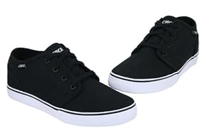 C1RCA Men's Drifter Fashion Sneaker,Black Canvas/White,8.5 M US